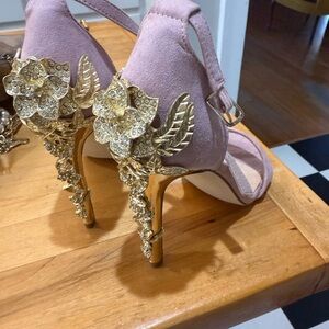 Fun Pink and Gold Women's Heels
